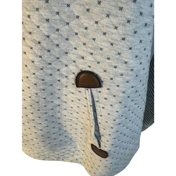 Maurices - Oatmeal Striped Sleeve Asymmetric Cowl Neck Sweatshirt - Size M - EUC - Picture 3 of 4